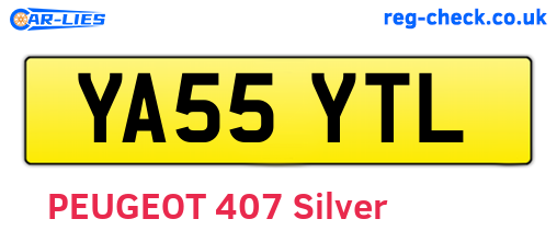 YA55YTL are the vehicle registration plates.