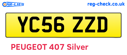 YC56ZZD are the vehicle registration plates.