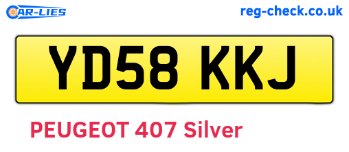 YD58KKJ are the vehicle registration plates.