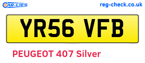 YR56VFB are the vehicle registration plates.