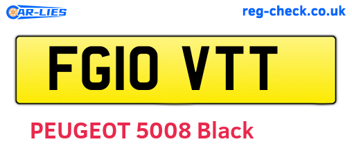 FG10VTT are the vehicle registration plates.