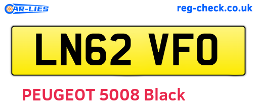 LN62VFO are the vehicle registration plates.