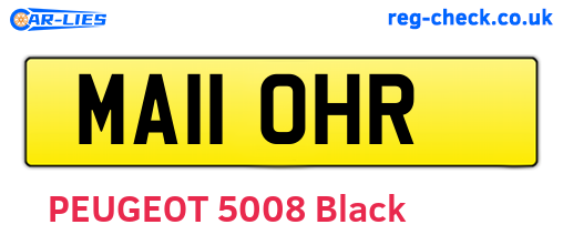 MA11OHR are the vehicle registration plates.