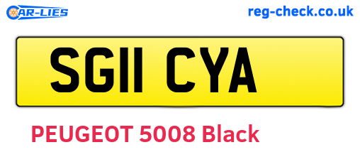 SG11CYA are the vehicle registration plates.