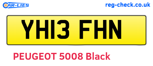 YH13FHN are the vehicle registration plates.