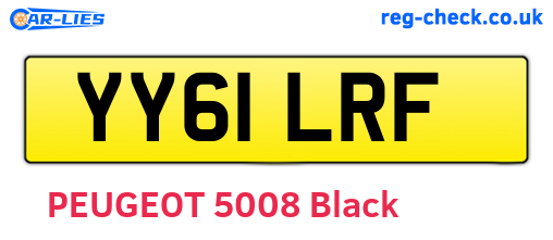 YY61LRF are the vehicle registration plates.
