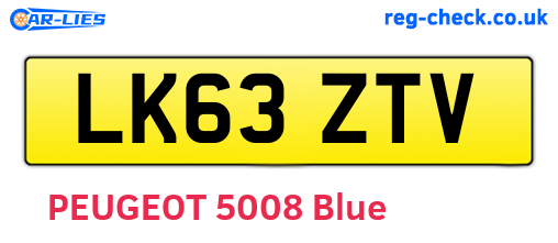 LK63ZTV are the vehicle registration plates.