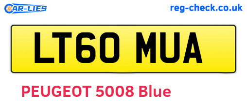 LT60MUA are the vehicle registration plates.