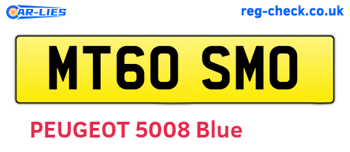 MT60SMO are the vehicle registration plates.