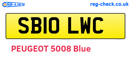 SB10LWC are the vehicle registration plates.