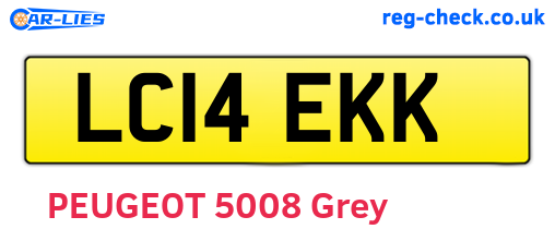 LC14EKK are the vehicle registration plates.