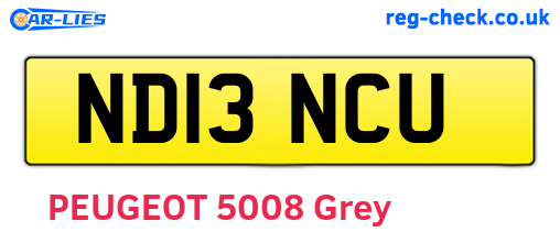 ND13NCU are the vehicle registration plates.