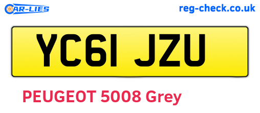 YC61JZU are the vehicle registration plates.