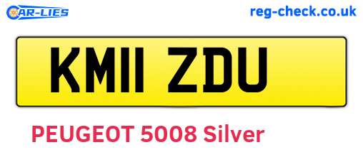 KM11ZDU are the vehicle registration plates.