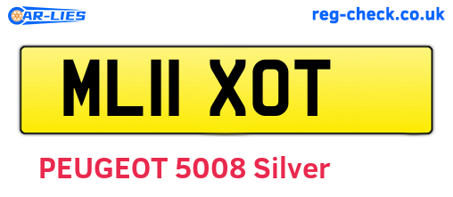 ML11XOT are the vehicle registration plates.