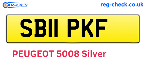 SB11PKF are the vehicle registration plates.