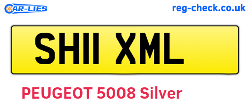 SH11XML are the vehicle registration plates.