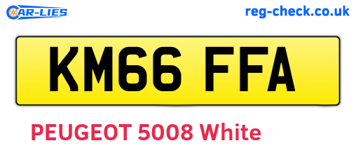 KM66FFA are the vehicle registration plates.
