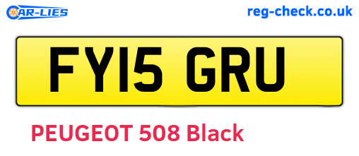 FY15GRU are the vehicle registration plates.