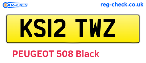 KS12TWZ are the vehicle registration plates.