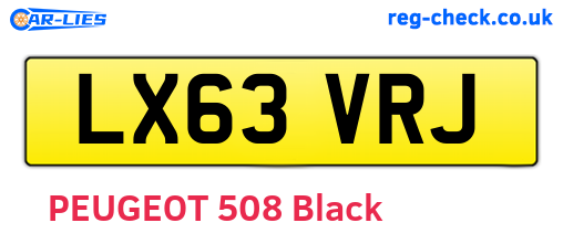 LX63VRJ are the vehicle registration plates.