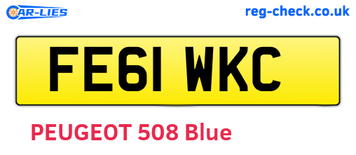 FE61WKC are the vehicle registration plates.
