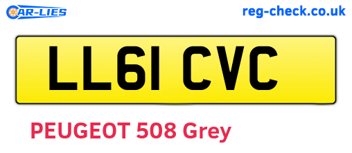 LL61CVC are the vehicle registration plates.