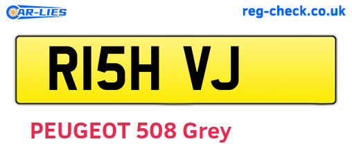 R15HVJ are the vehicle registration plates.