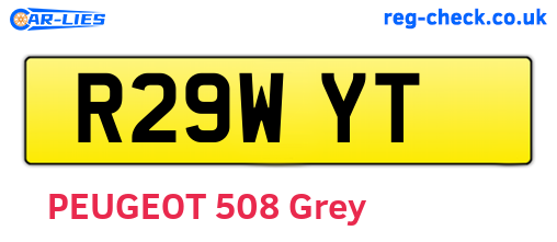 R29WYT are the vehicle registration plates.
