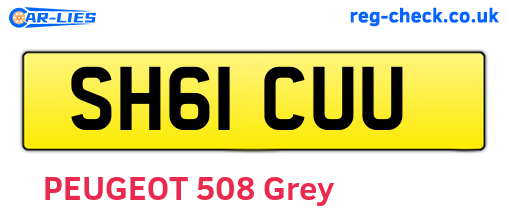 SH61CUU are the vehicle registration plates.