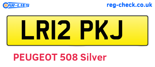 LR12PKJ are the vehicle registration plates.