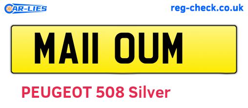 MA11OUM are the vehicle registration plates.