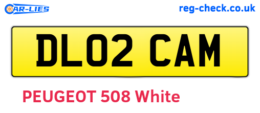 DL02CAM are the vehicle registration plates.