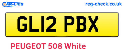 GL12PBX are the vehicle registration plates.