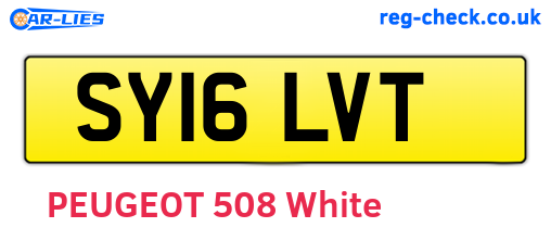 SY16LVT are the vehicle registration plates.