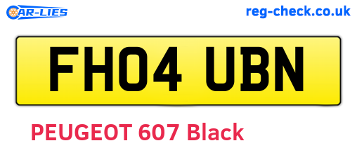 FH04UBN are the vehicle registration plates.