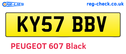 KY57BBV are the vehicle registration plates.