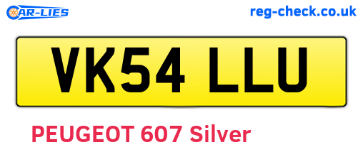 VK54LLU are the vehicle registration plates.