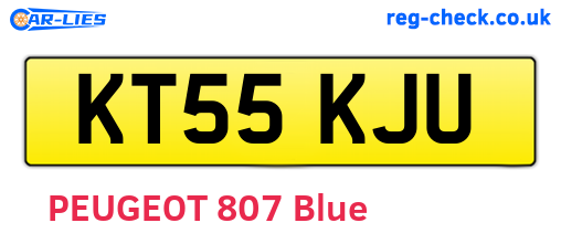 KT55KJU are the vehicle registration plates.