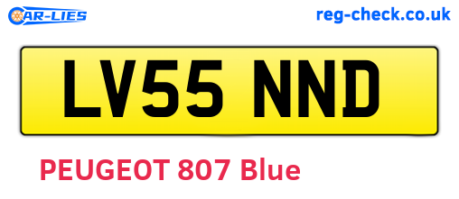 LV55NND are the vehicle registration plates.