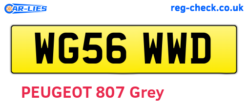 WG56WWD are the vehicle registration plates.