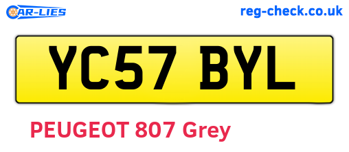 YC57BYL are the vehicle registration plates.
