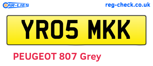 YR05MKK are the vehicle registration plates.