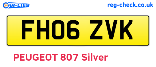 FH06ZVK are the vehicle registration plates.