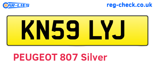 KN59LYJ are the vehicle registration plates.