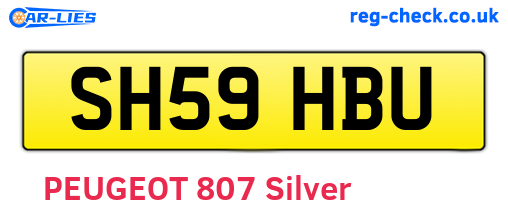 SH59HBU are the vehicle registration plates.
