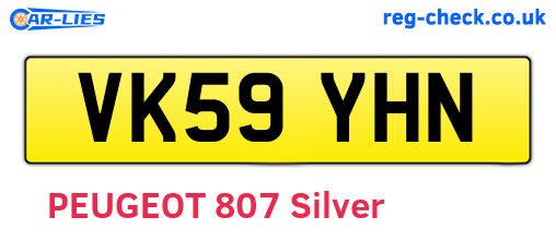 VK59YHN are the vehicle registration plates.