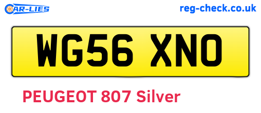 WG56XNO are the vehicle registration plates.