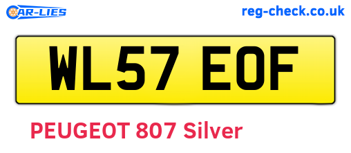 WL57EOF are the vehicle registration plates.