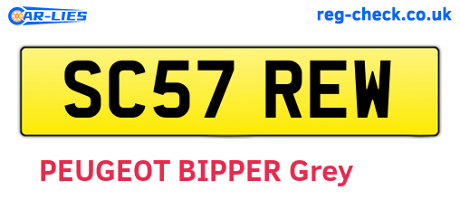 SC57REW are the vehicle registration plates.